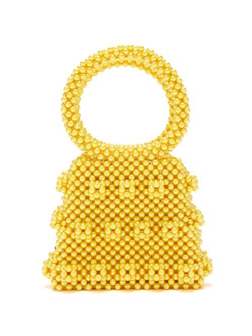 Matchesfashion.com Shrimps - Dante Faux Pearl Bag - Womens - Yellow