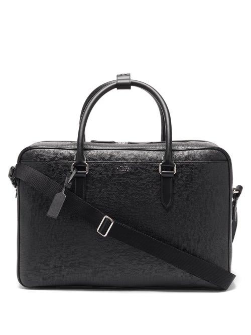 Matchesfashion.com Smythson - Ludlow Grained-leather Holdall - Mens - Black