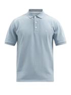 Matchesfashion.com Rag & Bone - Logo-embroidered Cotton-blend Polo Shirt - Mens - Light Blue