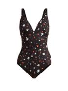 Ganni Pineberry Floral-print Swimsuit