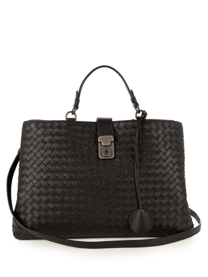 Bottega Veneta Milano Medium Intrecciato Leather Tote