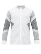Matchesfashion.com Neil Barrett - Striped Cotton Poplin Shirt - Mens - White Multi
