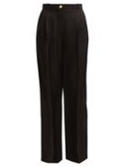 Loewe High-rise Wide-leg Satin Trousers