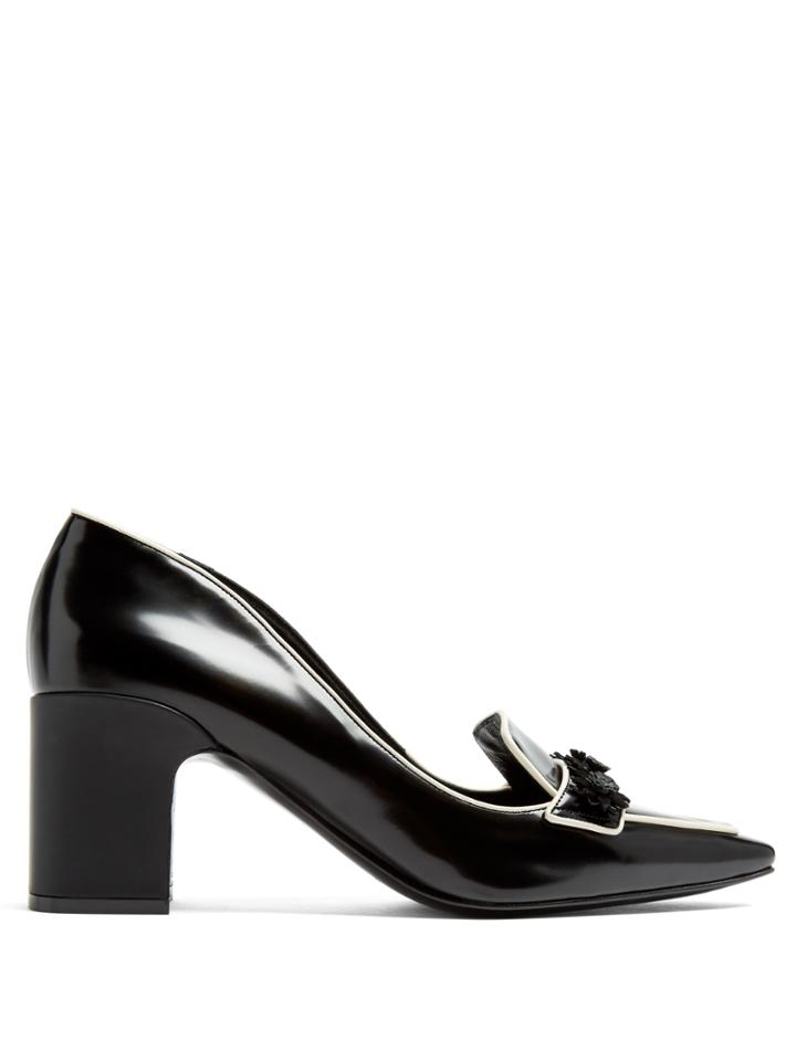 Fabrizio Viti Daisy Block-heel Leather Loafers