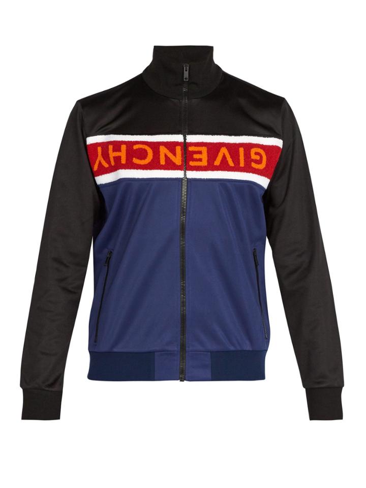 Givenchy Terry-panel Logo Zip-through Jacket