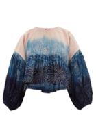 Matchesfashion.com Story Mfg - Mon Ombr Dye Tie Back Cotton Top - Womens - Pink Multi