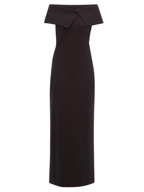 Matchesfashion.com The Row - Joni Off-the-shoulder Jersey Maxi Dress - Womens - Black