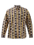 Marni - Daisy-print Cotton Shirt - Mens - Black Yellow