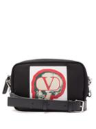 Matchesfashion.com Valentino - X Undercover Skull Print Canvas Cross Body Bag - Mens - Black