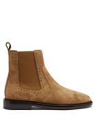 Isabel Marant Chelaya Brougue-detail Suede Chelsea Boot