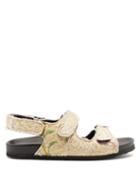 Matchesfashion.com By Walid - Felix Velcro-strap Embroidered Sandals - Womens - Multi