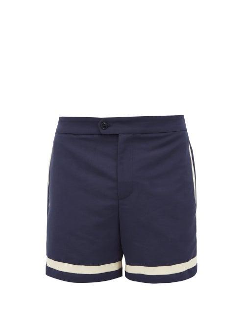 Matchesfashion.com Odyssee - Maymes Contrast Trim Swim Shorts - Mens - Navy