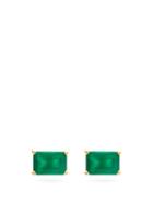 Matchesfashion.com Suzanne Kalan - Green Onyx & 14kt Gold Stud Earrings - Womens - Green Gold