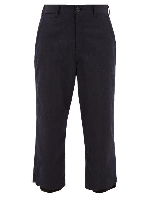 Matchesfashion.com Sasquatchfabrix - Layered Wool-twill Trousers - Mens - Navy