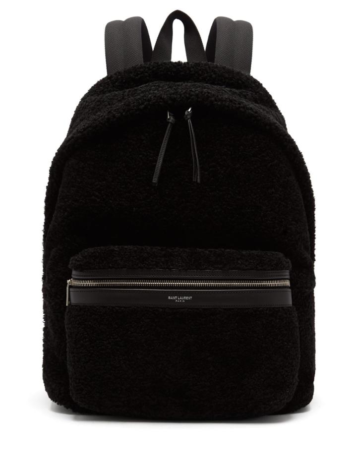 Saint Laurent Shearling Backpack