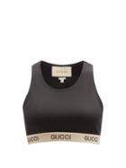 Gucci - X The North Face Cotton-blend Jersey Crop Top - Womens - Black