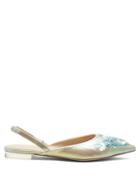 Delpozo Point-toe Sequin-embellished Slingback Flats