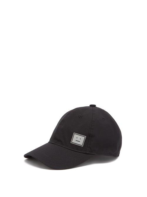 Matchesfashion.com Acne Studios - Reflective Face-print Canvas Cap - Mens - Black