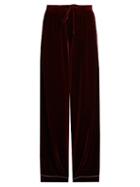 Valentino Wide-leg Velvet Trousers