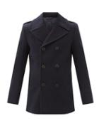 Matchesfashion.com Polo Ralph Lauren - Double-breasted Melton Wool-blend Pea Coat - Mens - Navy