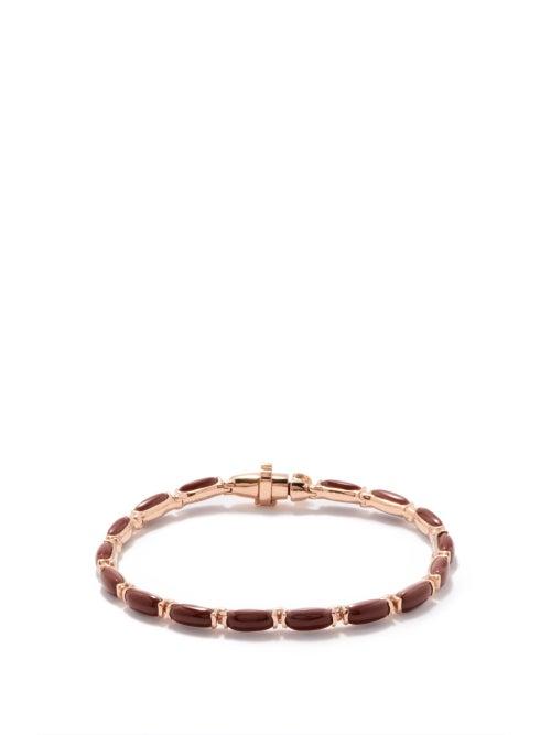 Fernando Jorge - Oblong Jasper & 18kt Rose-gold Bracelet - Mens - Rose Gold