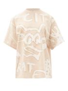 Matchesfashion.com Acne Studios - Graffiti Cotton-jersey T-shirt - Womens - Beige