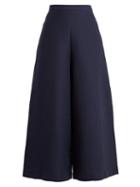 Matchesfashion.com Rachel Comey - Limber High Rise Wide Leg Cropped Trousers - Womens - Navy