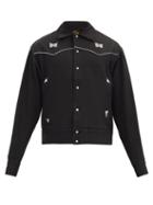 Matchesfashion.com Needles - Butterfly-embroidered Twill Jacket - Mens - Black