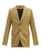 Matchesfashion.com Ann Demeulemeester - Single-breasted Brushed Twill Blazer - Mens - Beige