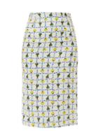 Matchesfashion.com Staud - Cabana High Rise Vegetable Print Linen Skirt - Womens - Ivory Multi