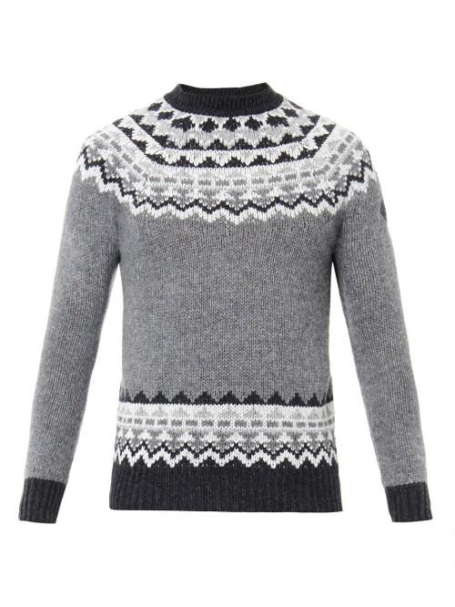 Moncler W Fair Isle Intarsia-knit Sweater