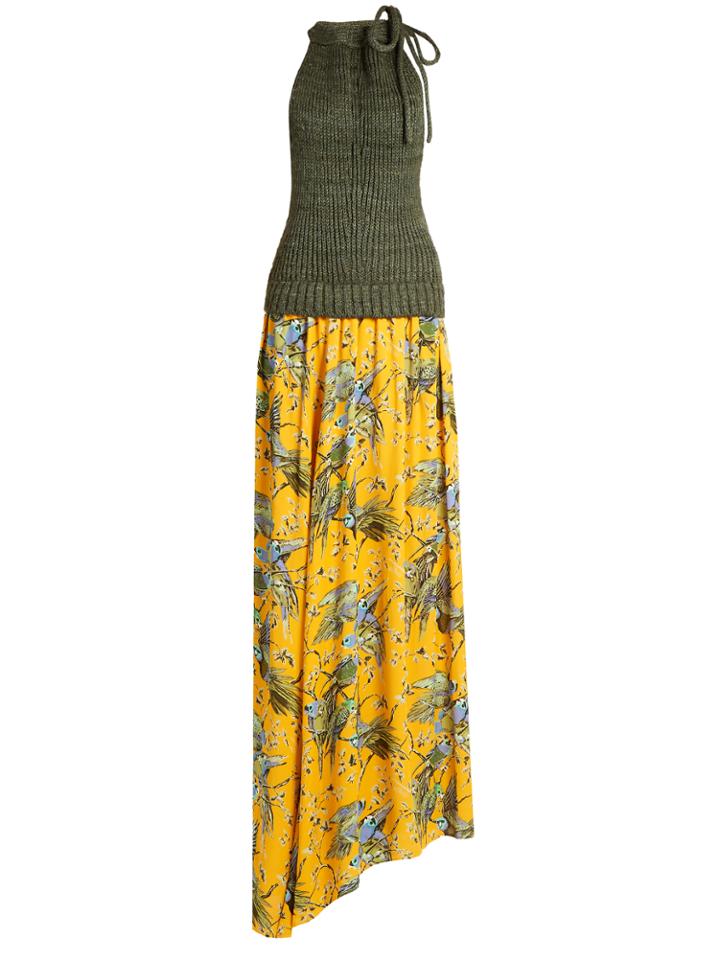 Loewe X Paula's Ibiza Bird-print Maxi Dress