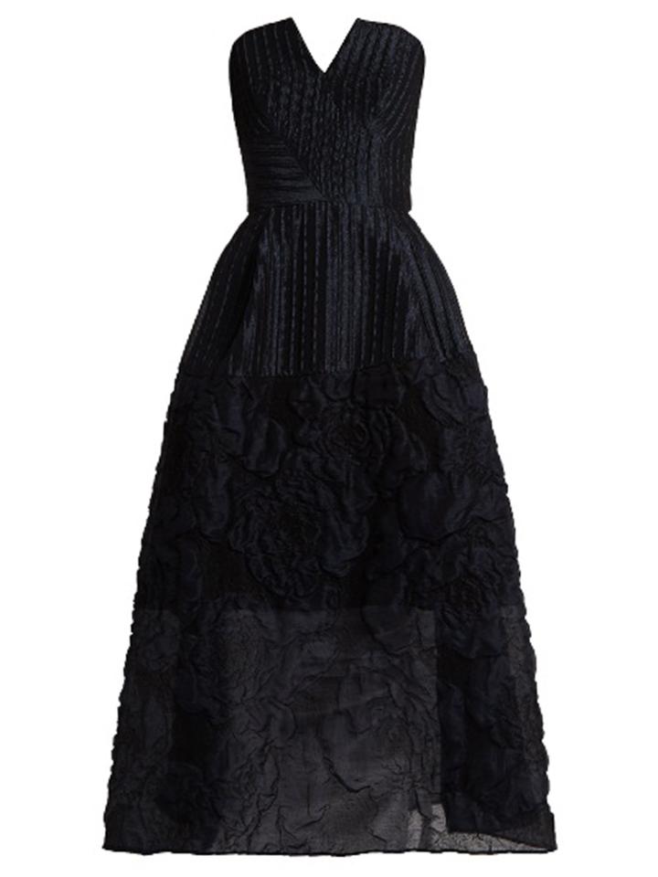 Roland Mouret Aldrich Puckered Strapless Gown