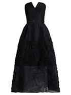 Roland Mouret Aldrich Puckered Strapless Gown