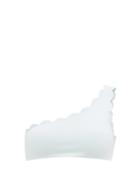 Matchesfashion.com Marysia - Santa Barbara Scalloped One-shoulder Bikini Top - Womens - Light Blue
