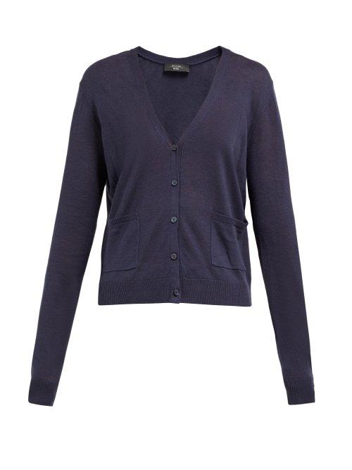 Matchesfashion.com Weekend Max Mara - Navata Cardigan - Womens - Navy