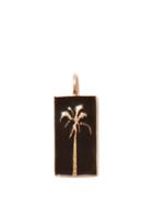 Ladies Fine Jewellery Dezso - La Palmera Enamel & 18kt Gold Charm - Womens - Black Gold