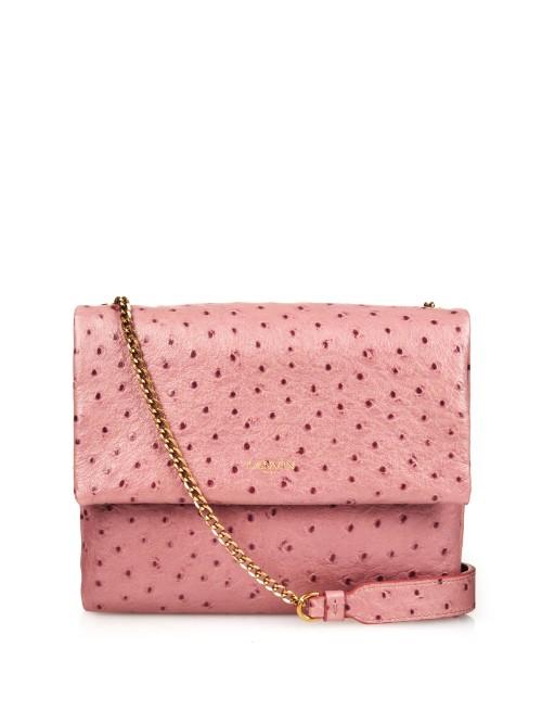 Lanvin Sugar Mini Ostrich-effect Leather Cross-body Bag