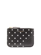 Matchesfashion.com Comme Des Garons Wallet - Polka Dot-print Mini Leather Coin Purse - Womens - Black Multi