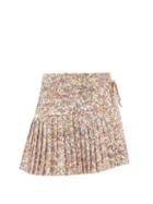 Kika Vargas - Regina Floral-print Cotton-blend Mini Skirt - Womens - Pink