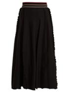 Roksanda Editha Ruffle-trimmed Ribbed-knit Skirt