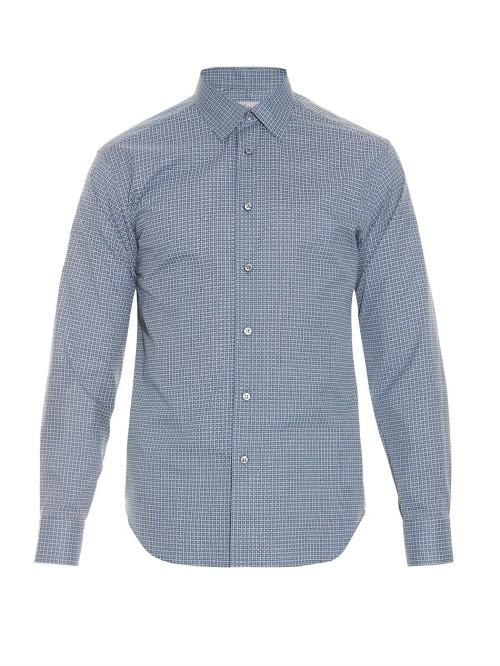 Brioni Geometric-print Cotton Shirt