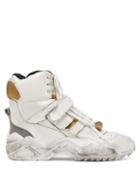 Matchesfashion.com Maison Margiela - Retro Fit Distressed High Top Trainers - Womens - White