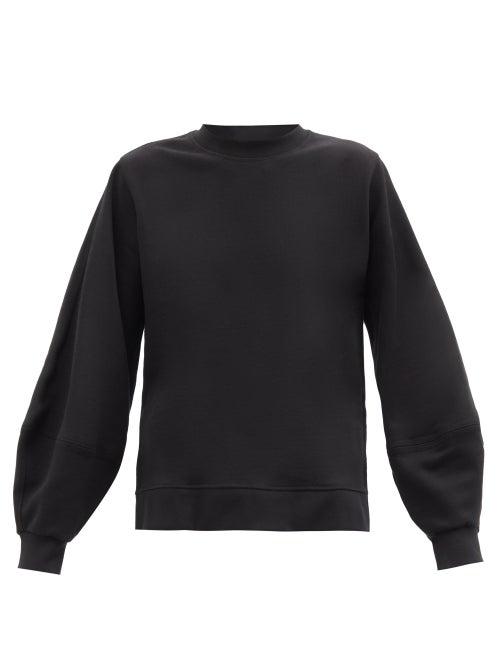 Ladies Rtw Ganni - Software Organic Cotton-blend Sweatshirt - Womens - Black