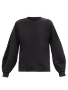 Ladies Rtw Ganni - Software Organic Cotton-blend Sweatshirt - Womens - Black