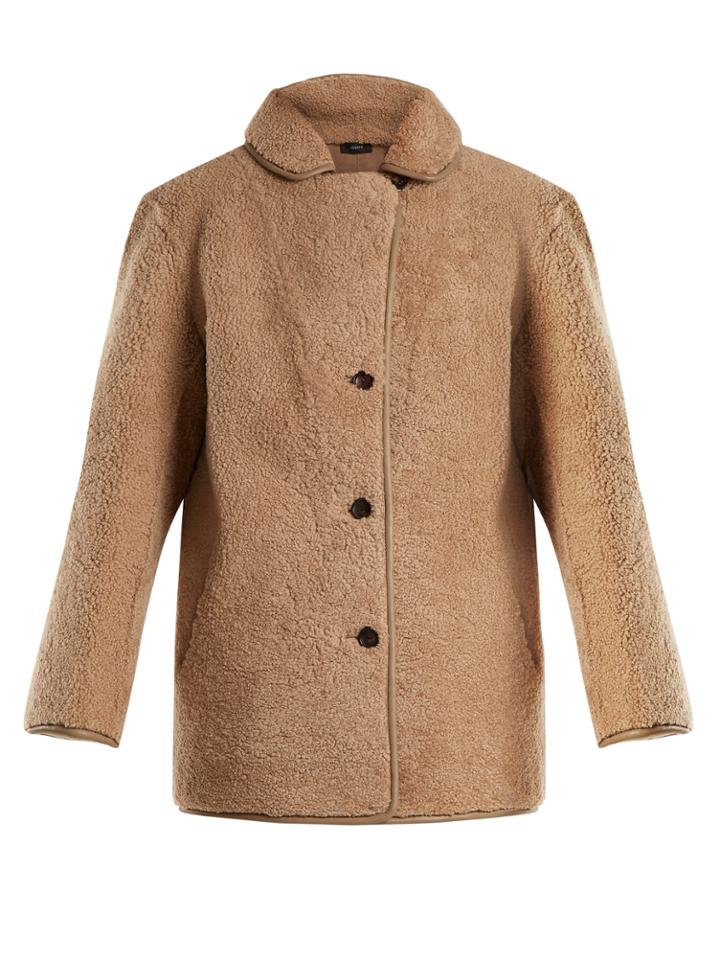 Joseph Holm Rounded-collar Shearling Jacket