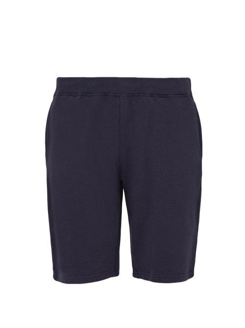Matchesfashion.com Sunspel - Mid Rise Cotton Blend Shorts - Mens - Navy