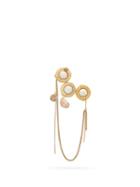 Matchesfashion.com Marine Serre - Faux-pearl & Shell-embellished Single Clip Earring - Womens - Gold Multi