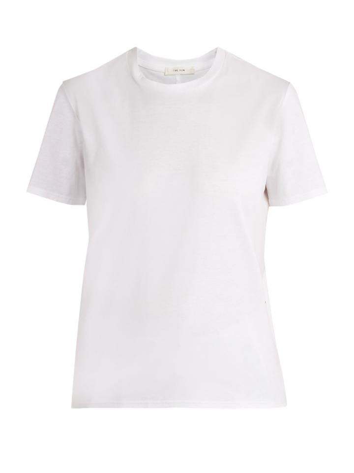The Row Eslen Hope-embroidered Cotton-jersey T-shirt