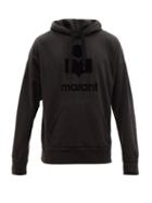 Isabel Marant - Miley Logo-print Cotton-blend Hooded Sweatshirt - Mens - Black